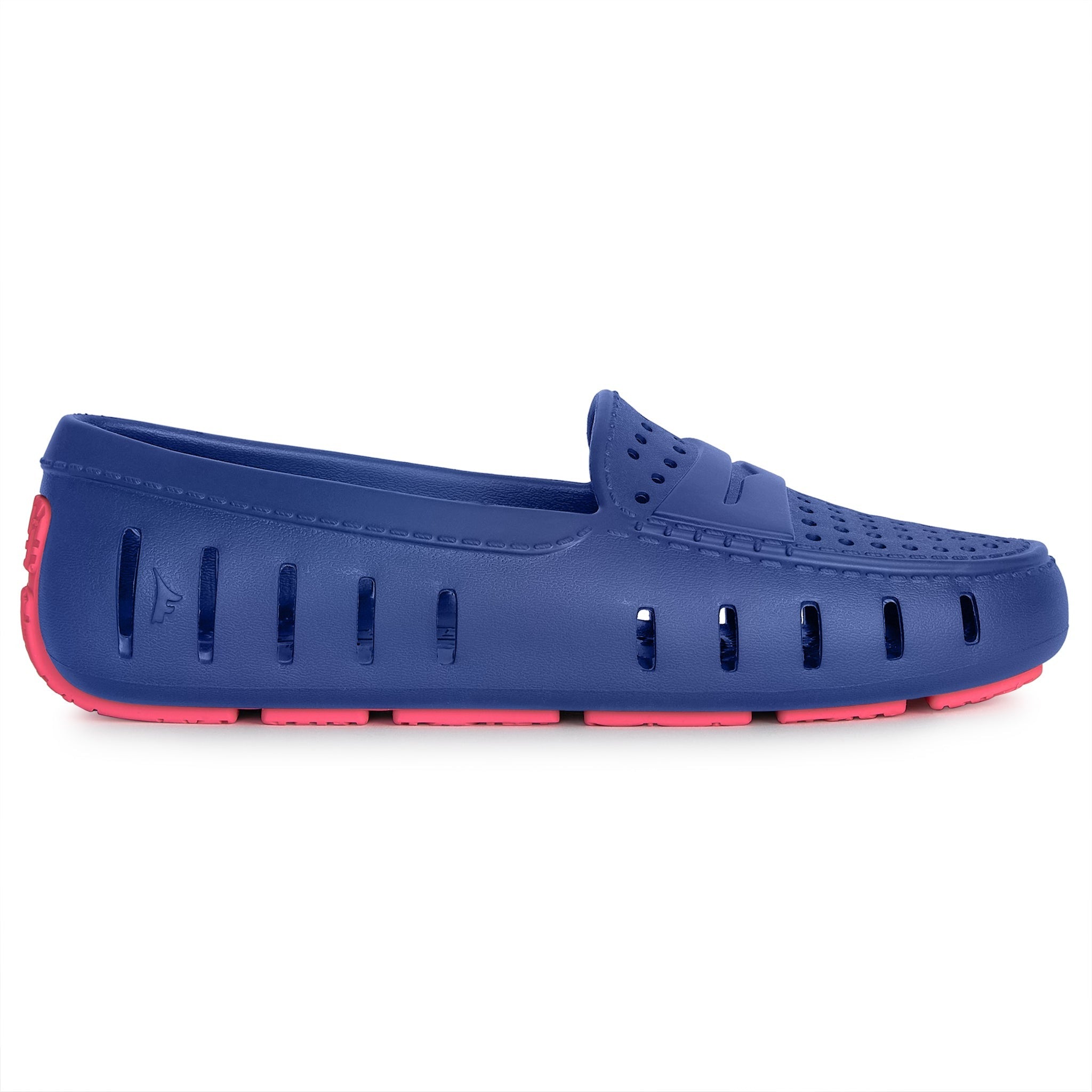 Floafer Navy Posh-1 Women's Casual Shoe - Navy Peony/Pink Lemonade