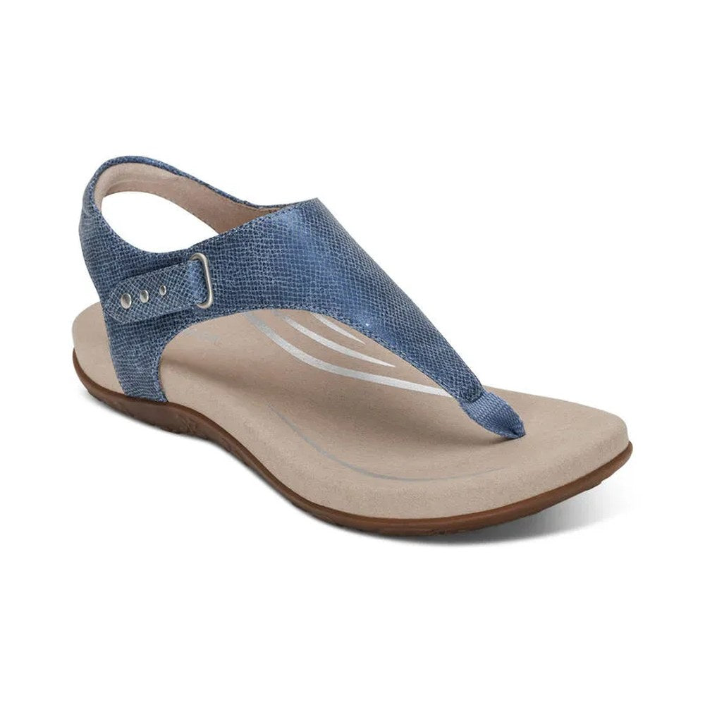 Aetrex Ellie Blue Women's Sandal - Blue/Yellow
