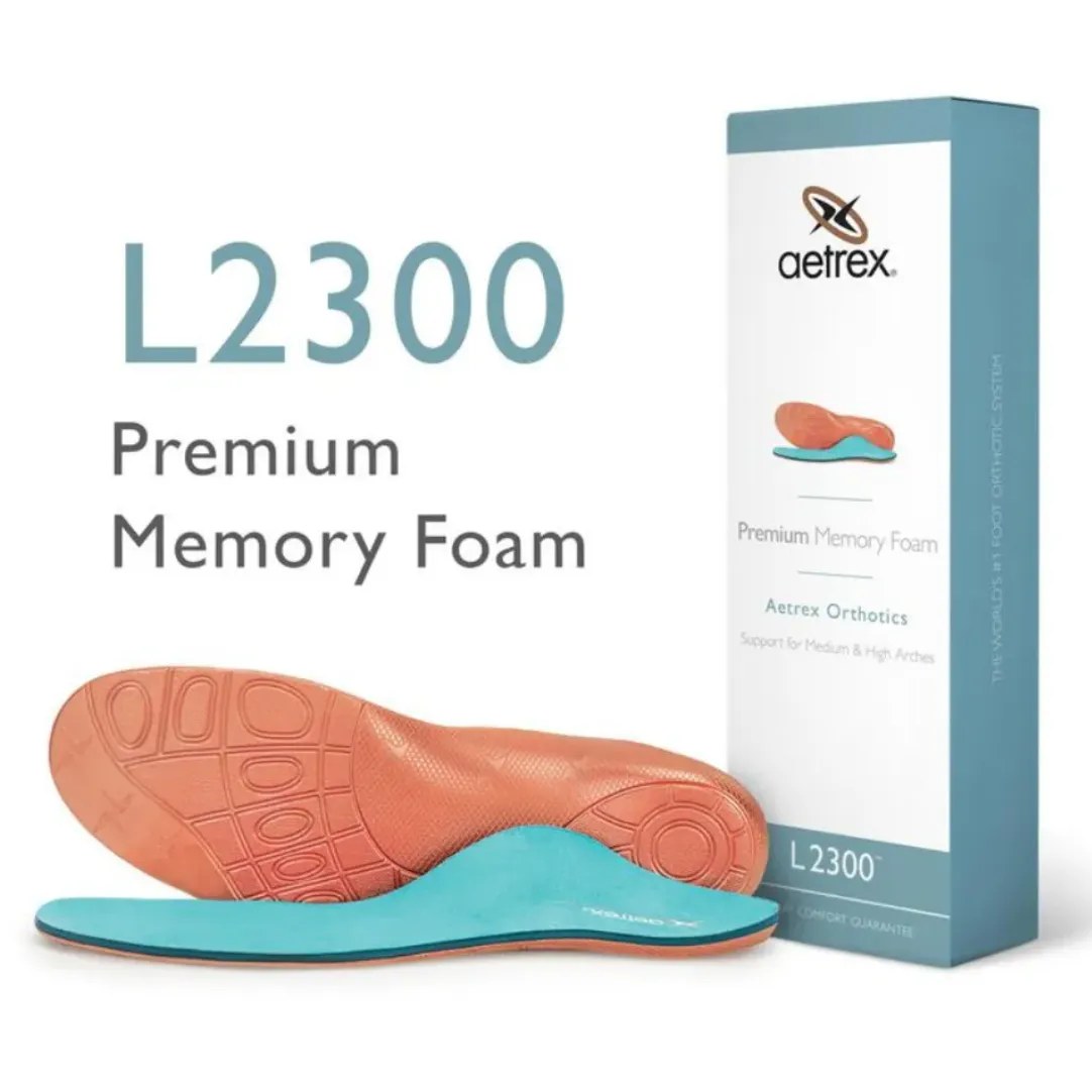 Aetrex Memory Foam Ortho Men's Orthotic Insole - Teal