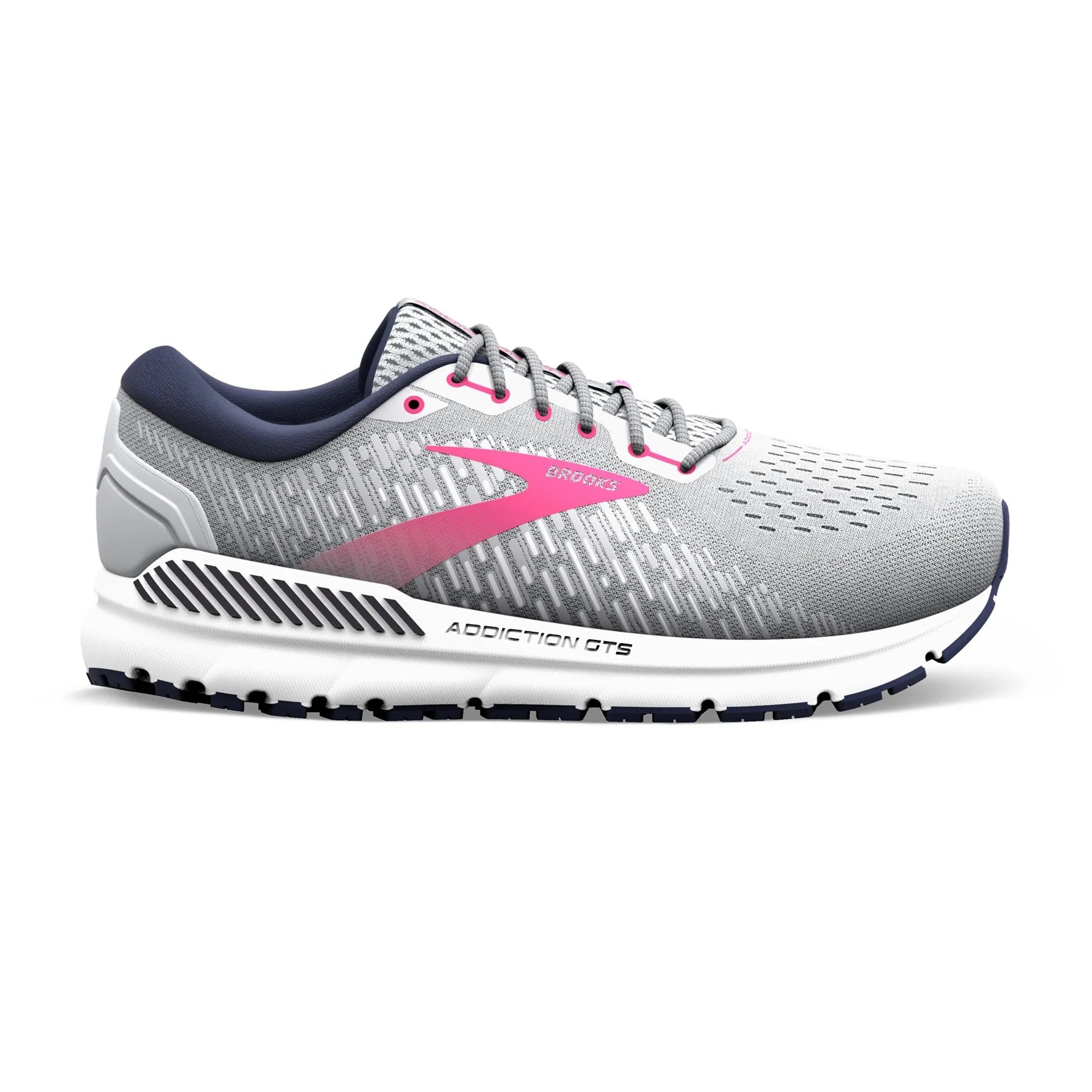 Brooks Addiction GTS 15 Women's Running Shoe - Oyster/Peacoat/Lilac Rose