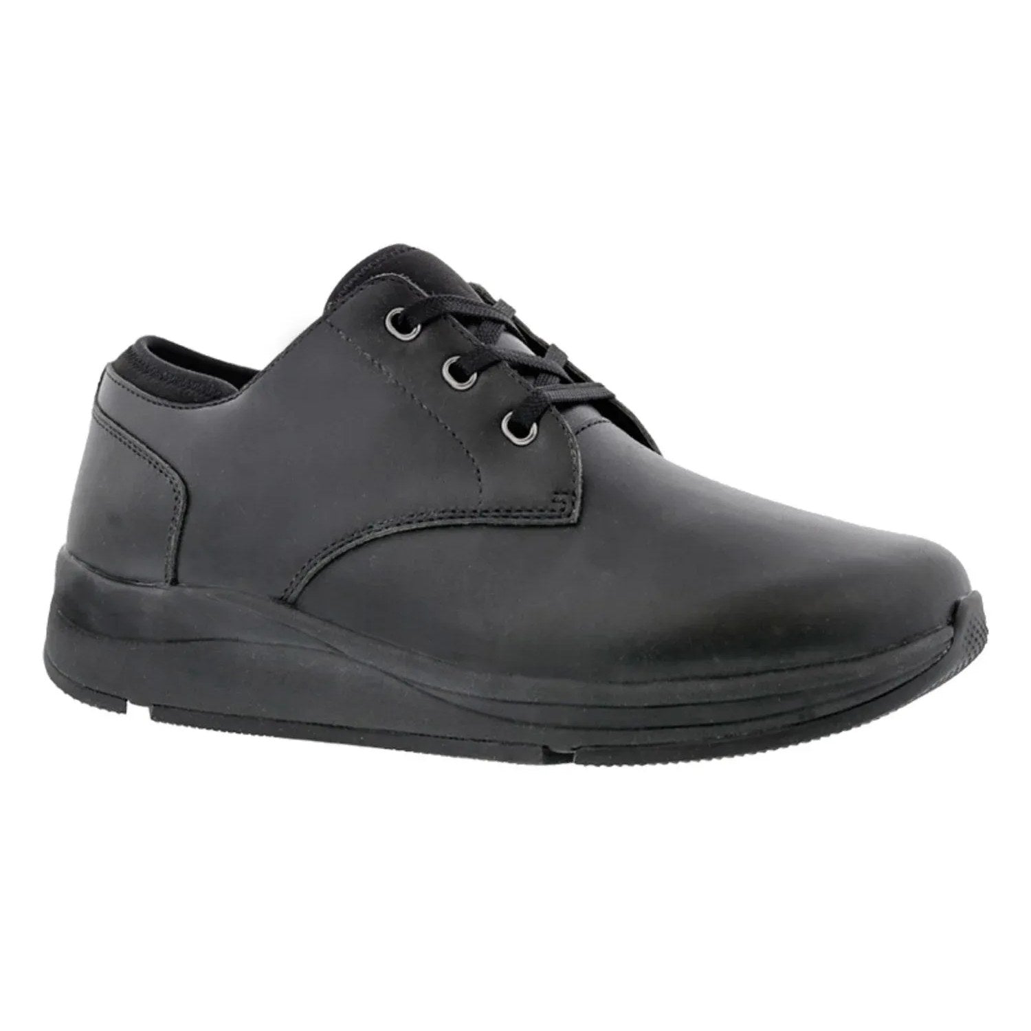 Drew Armstrong Laced Men's Casual Shoe - Black Leather