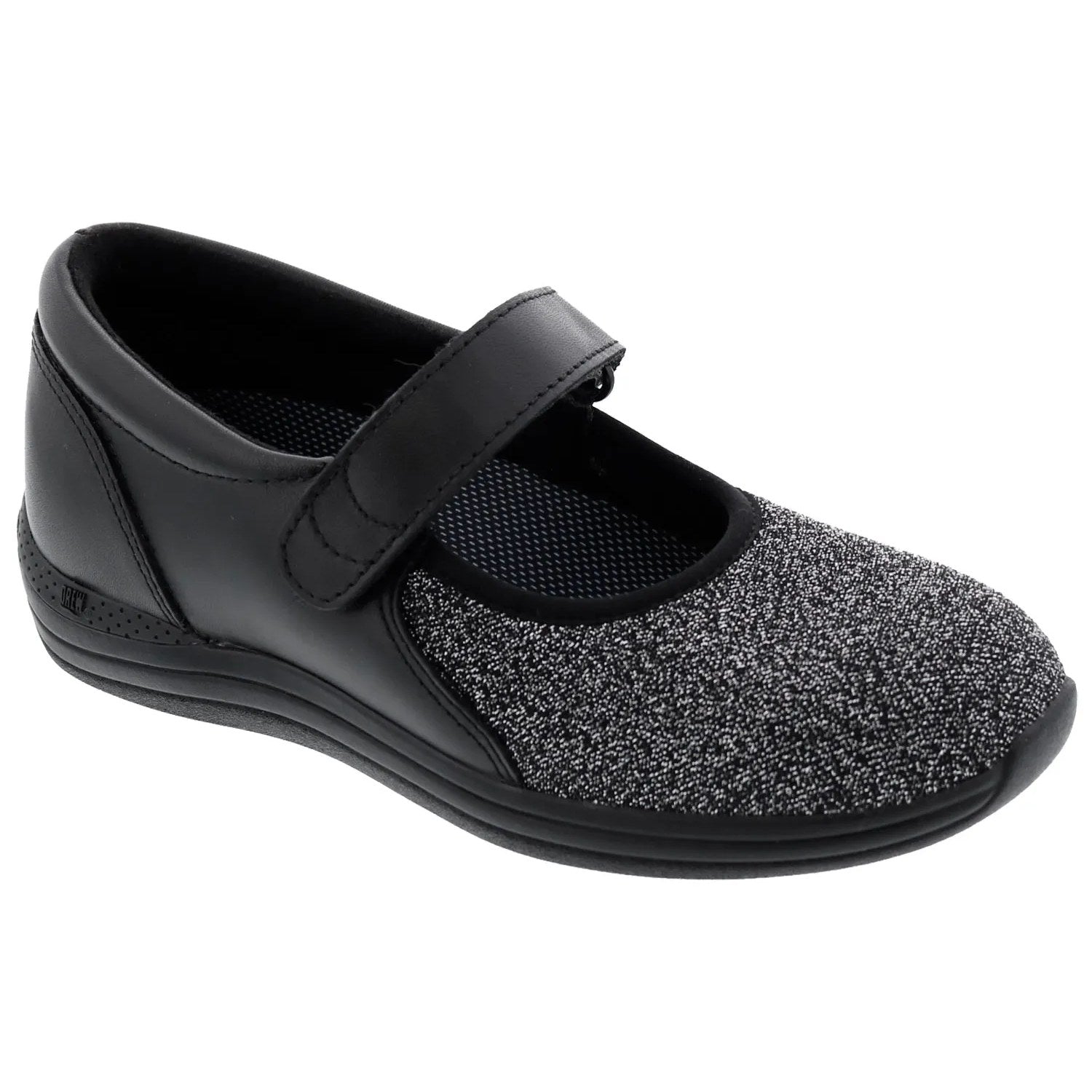 Drew Magnolia Black Stret Women's Casual Shoe - Black Lurex Spark