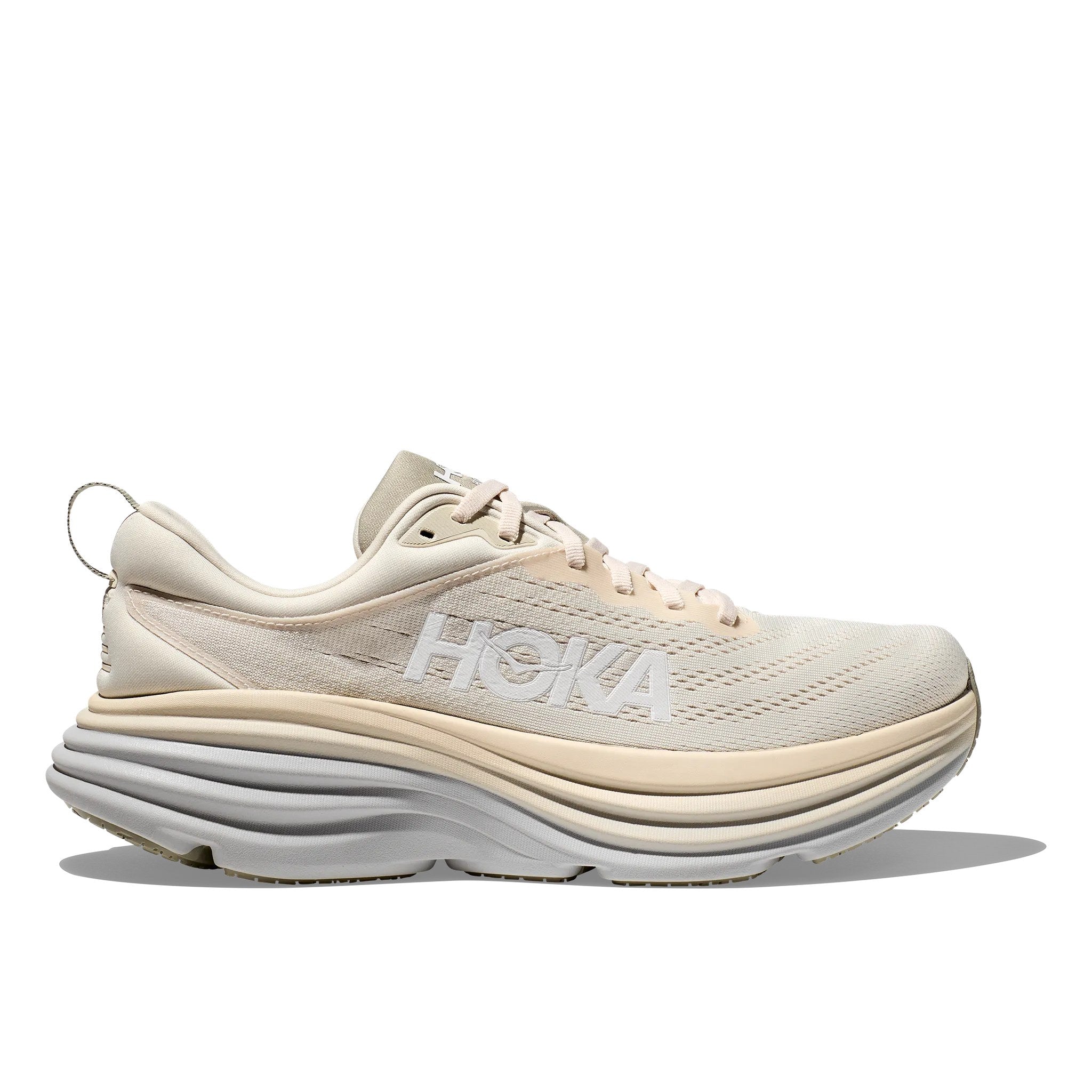 Hoka Bondi 8 Men's Running Shoe - Oat Milk / Barley