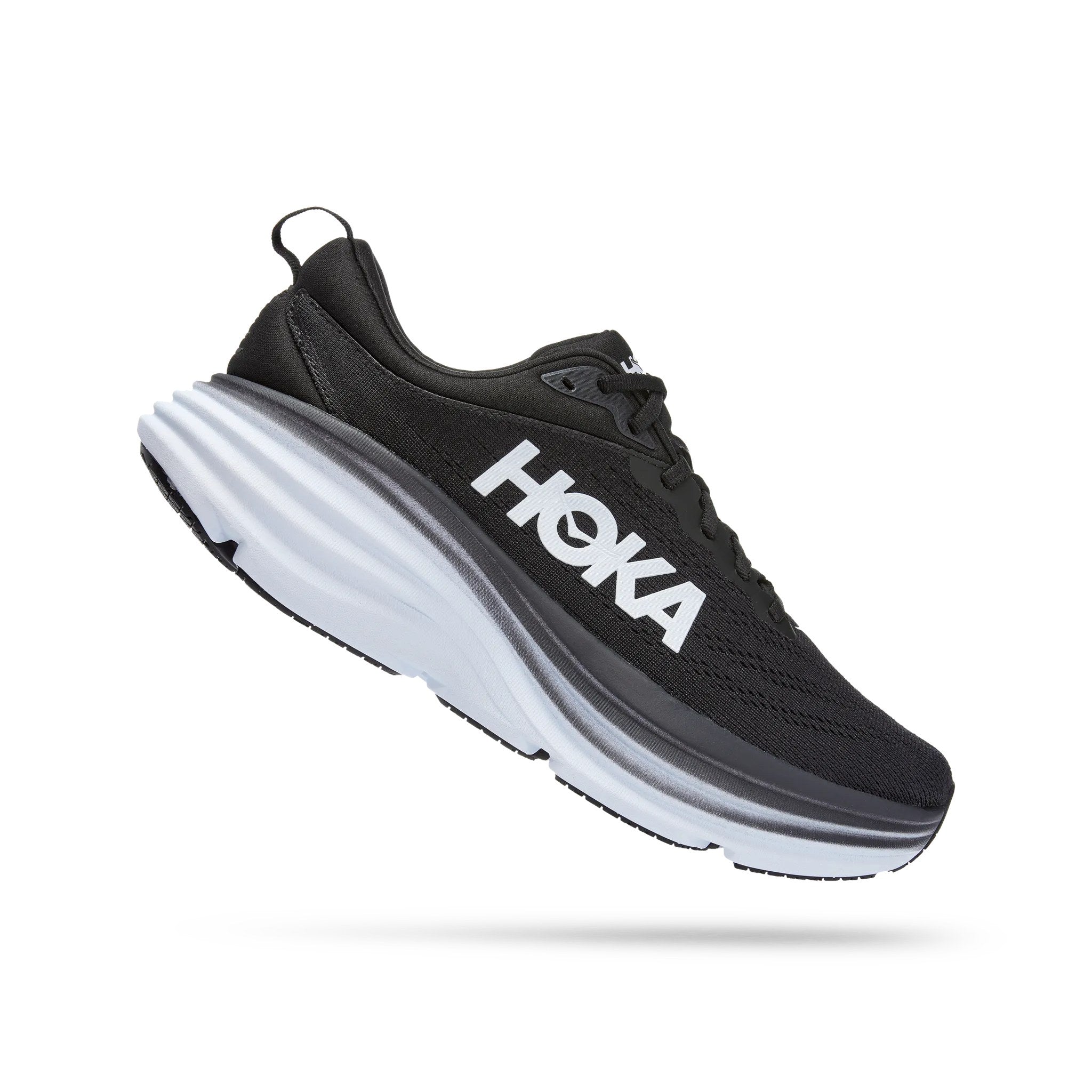 Hoka Bondi 8 Men's (Wide) Running Shoe - Black/White
