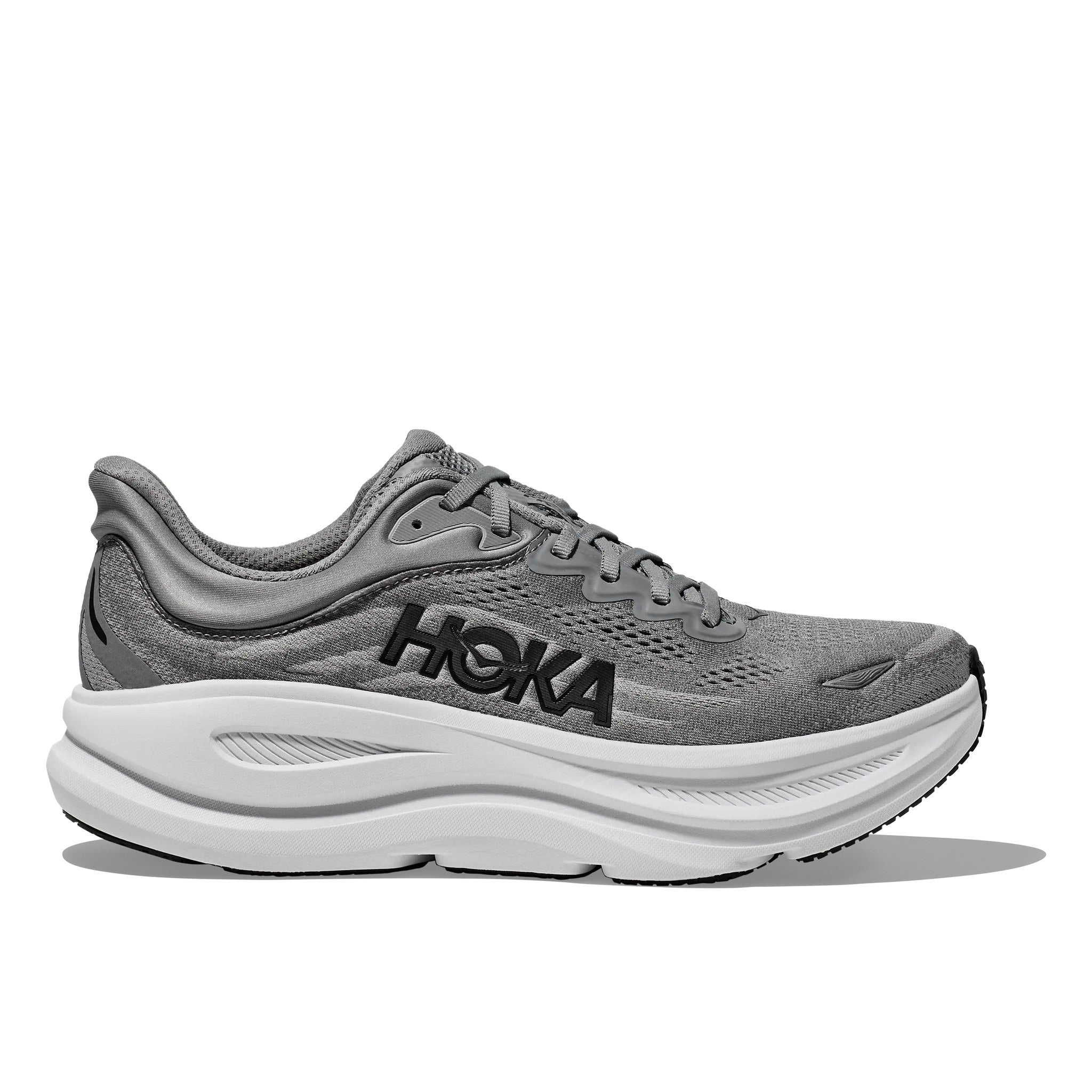 Hoka Bondi 9 Men's (Wide) Running Shoe - Galactic Grey/Stellar Grey