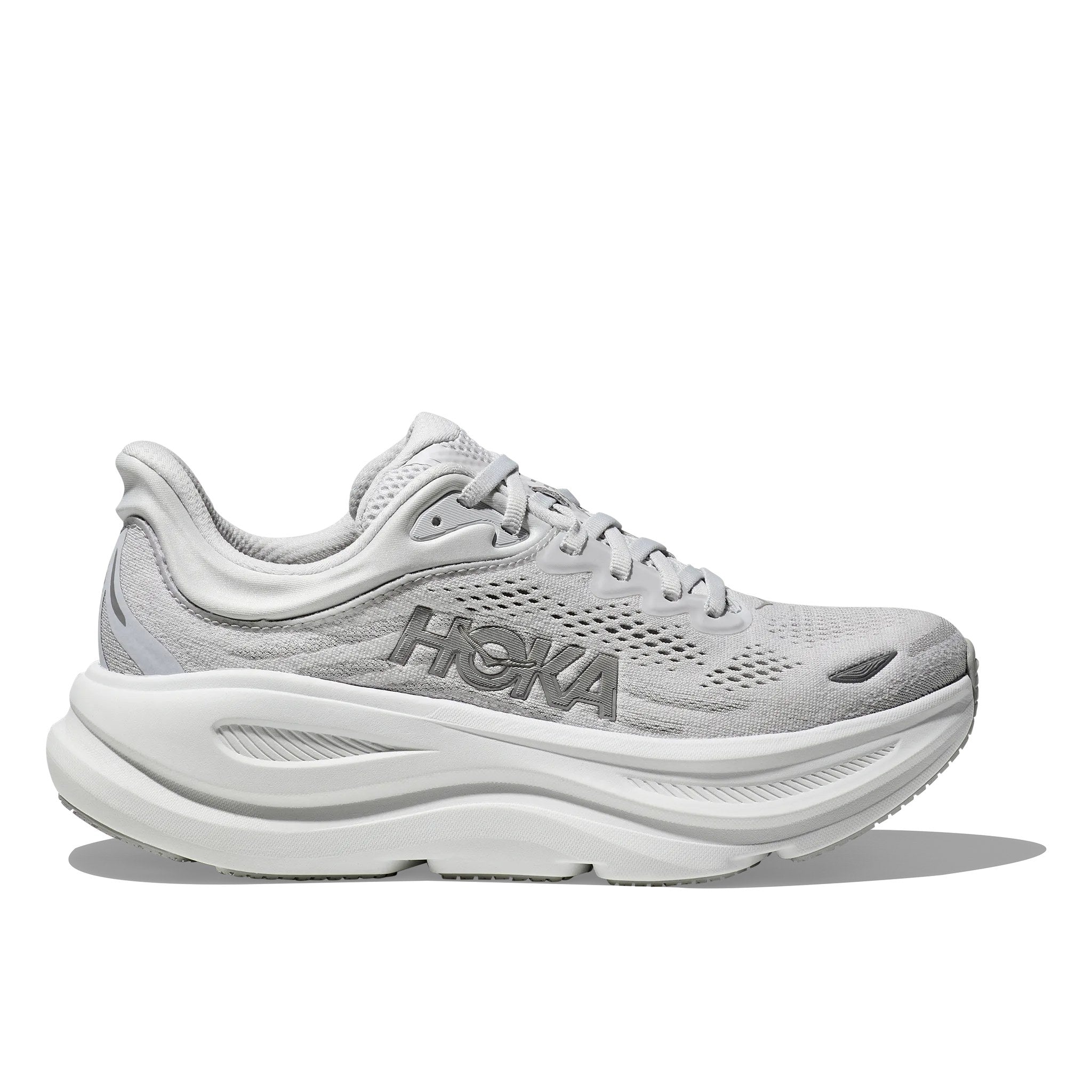 Hoka Bondi 9 Women's Running Shoe - Stardust / Silver