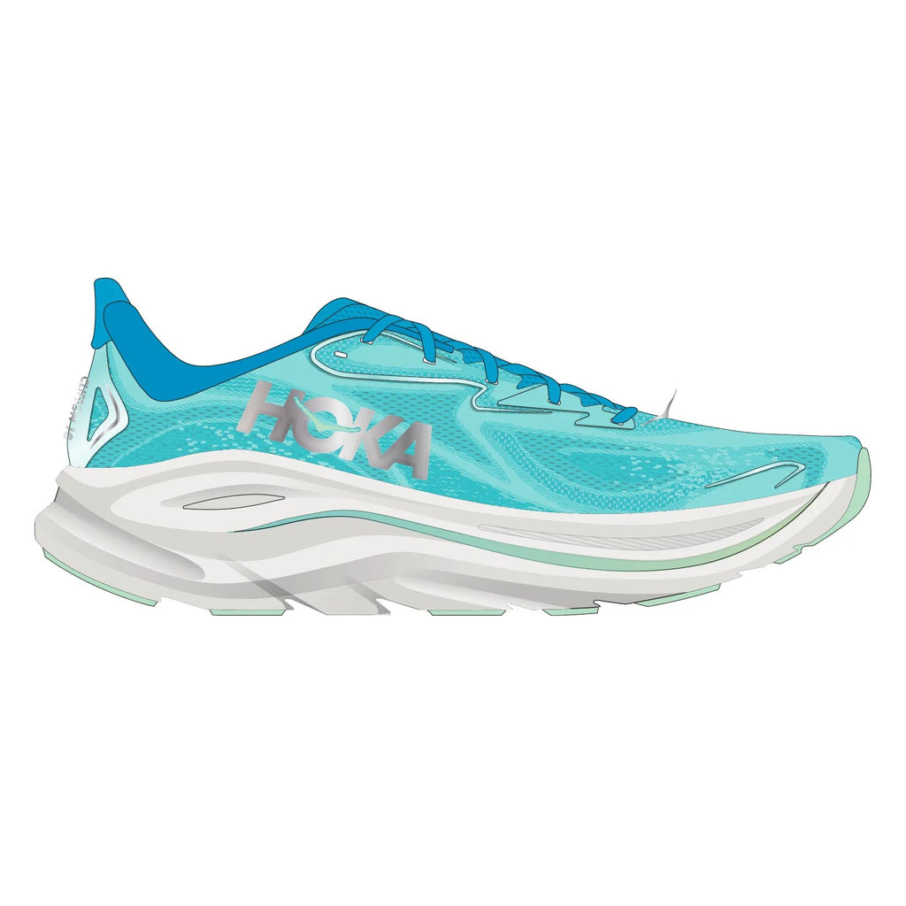 Hoka Clifton 10 Women's Running Shoe - Skyward Blue Cielo Blue