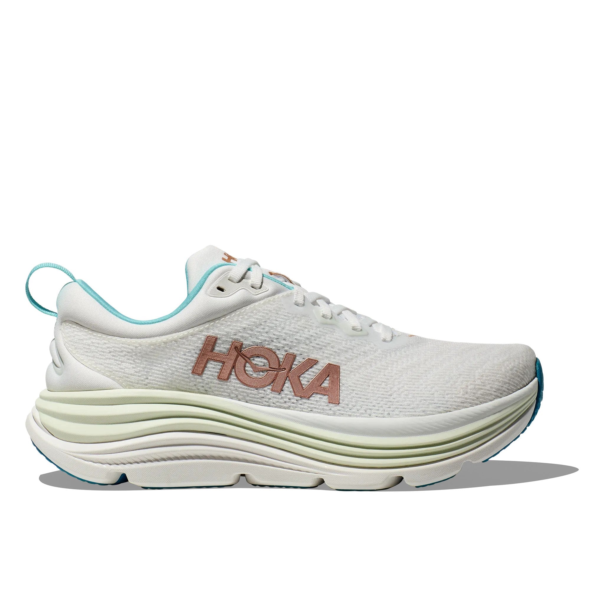 Hoka Gaviota 5 Women's Running Shoe - Frost/Rose Gold
