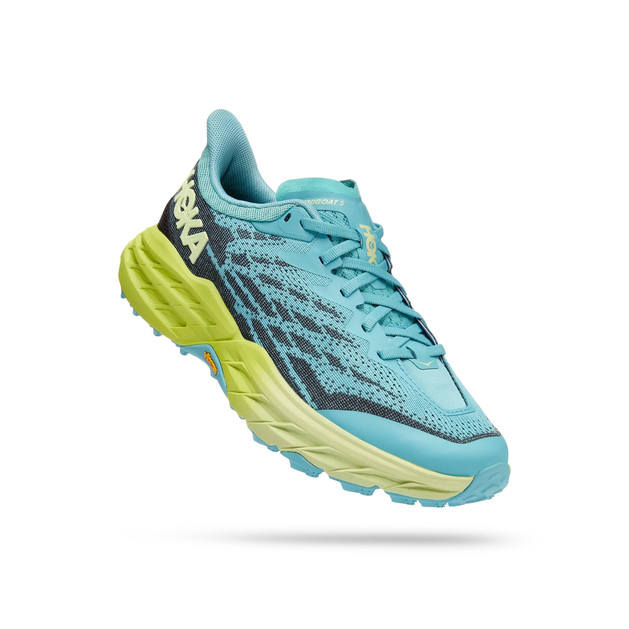 Hoka Speedgoat 5 Women's Running Shoe - Coastal Shade / Green Glow