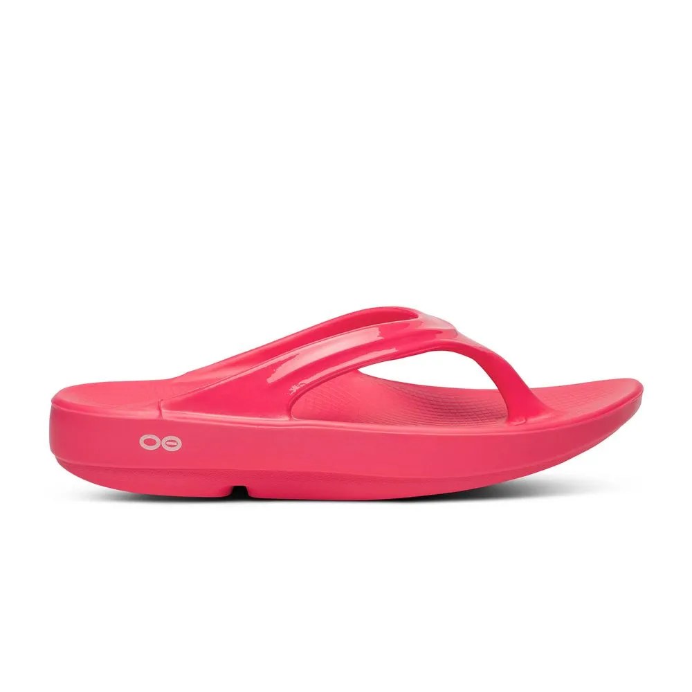 Oofos Oolala Thong Women's Sandal - Neon Berry