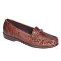 SAS Metro-Croc Women's Casual Shoe - Cognac Croc