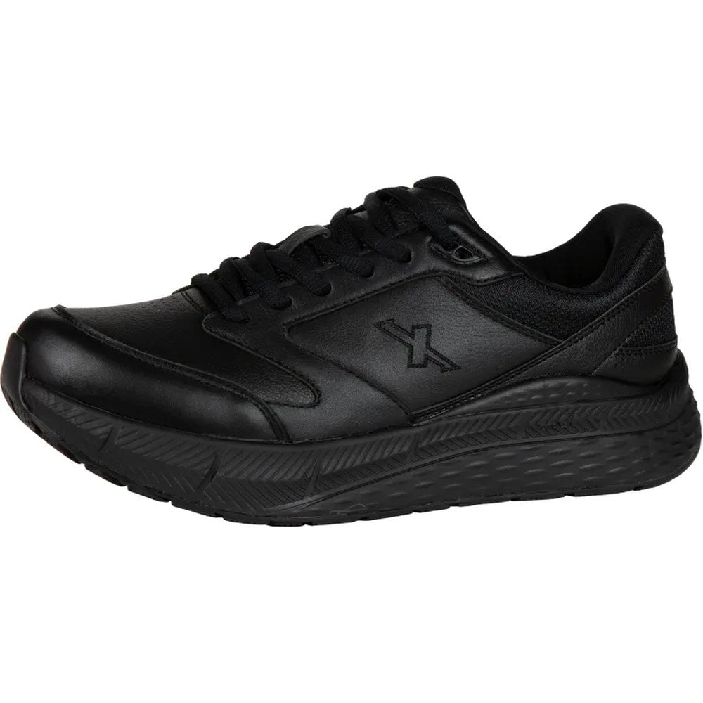 Xelero Steadfast Leather Men's Therapeutic Walking Shoe - Black